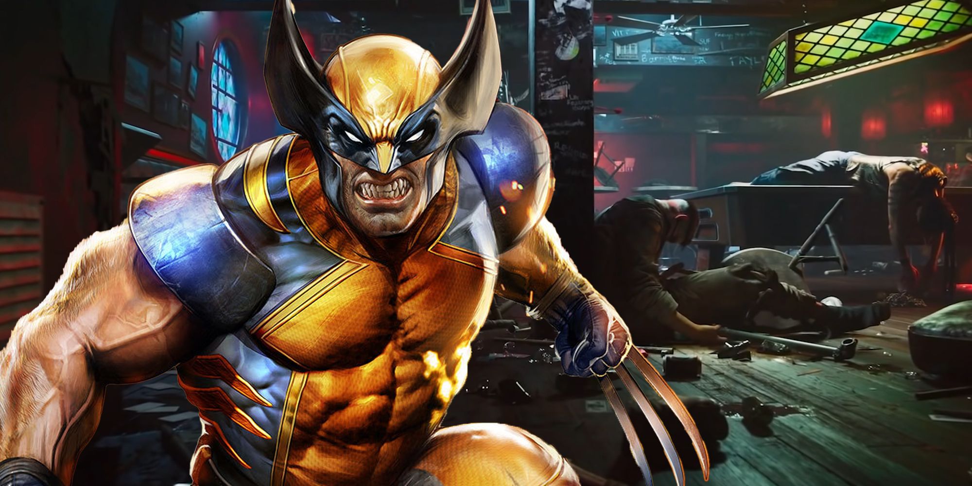 Artwork promozionale del gioco Marvel's Wolverine che ritrae Wolverine in una posa drammatica