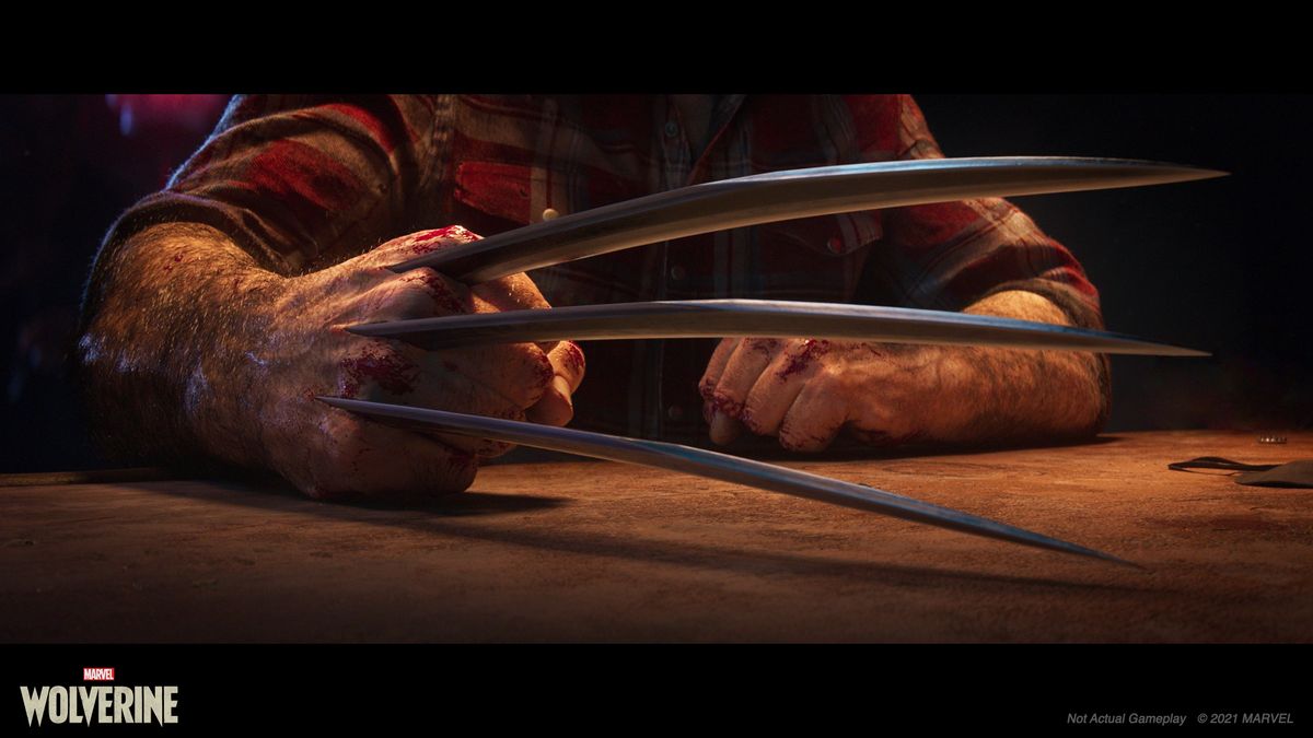 Design del personaggio di Marvel's Wolverine e primo piano degli artigli di adamantio