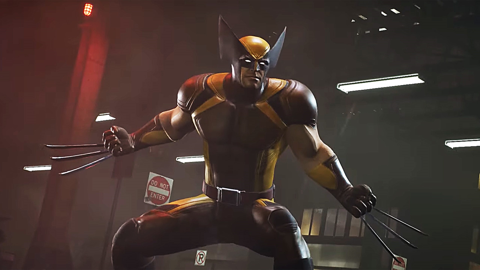 Concept art del gioco di Wolverine che mostra il personaggio in una posa d'azione