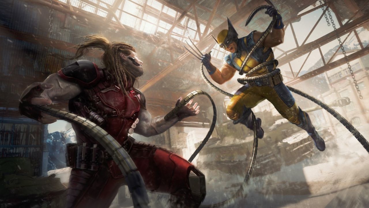 Konzeptkunst von Marvel's Wolverine, das Wolverine in Aktion zeigt