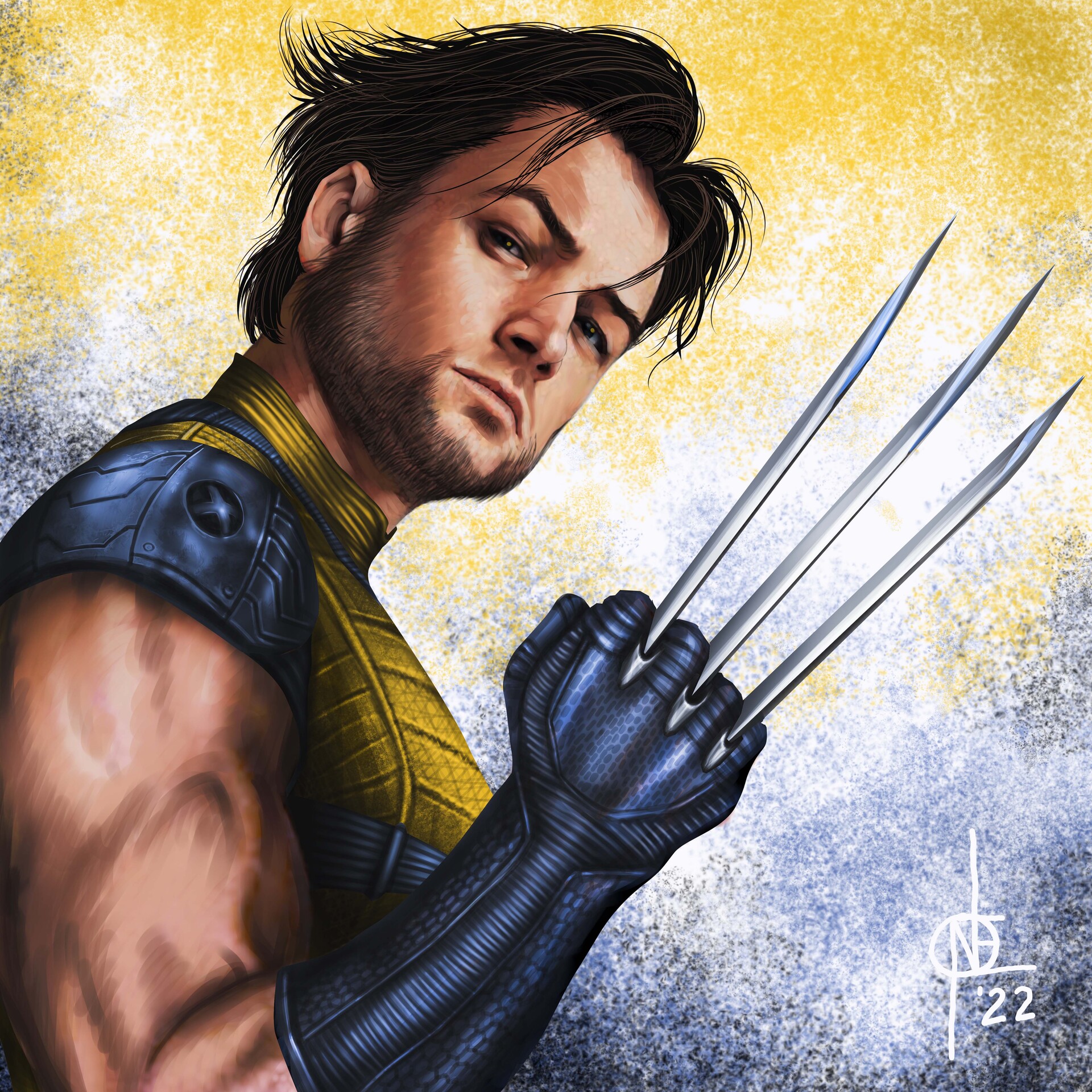 Concept art fan di Taron Egerton come Wolverine